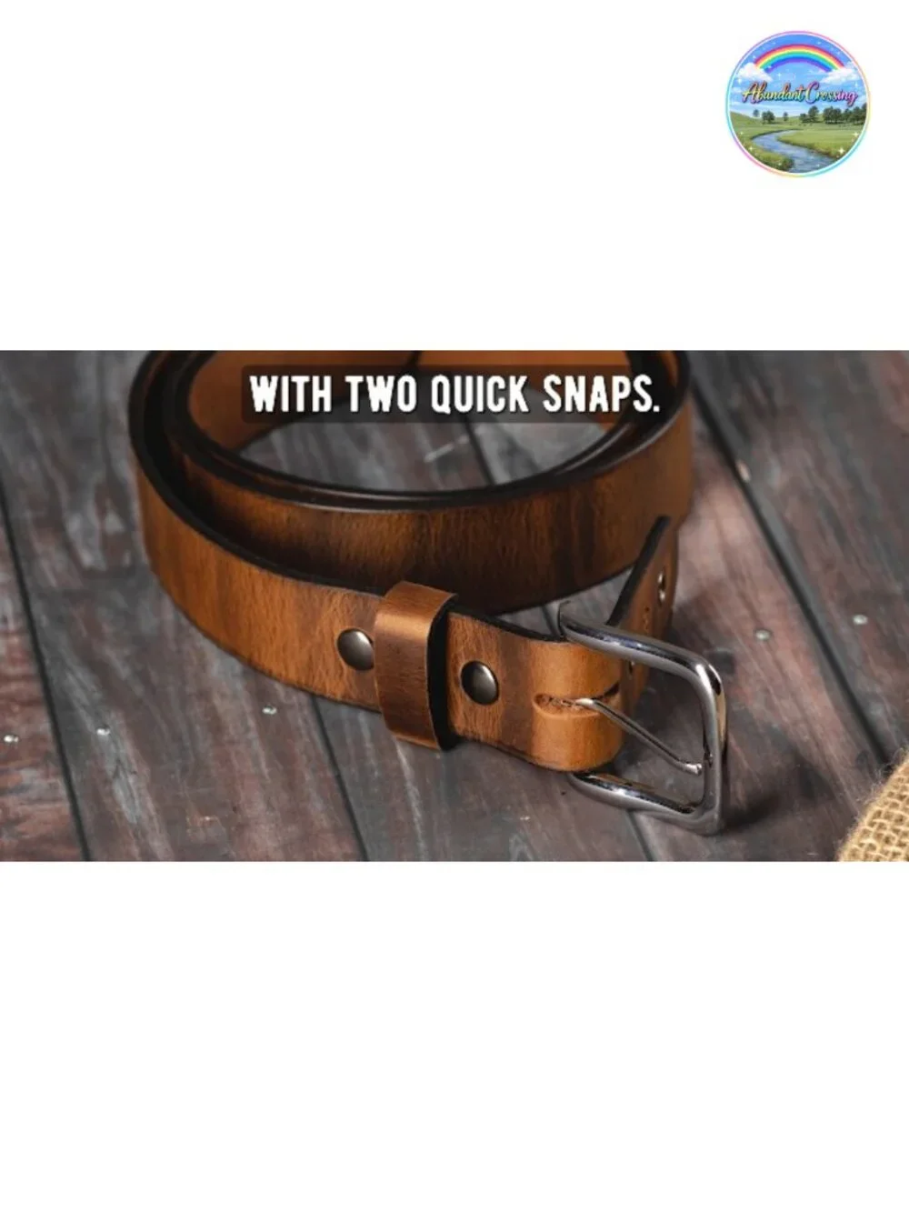 Full Grain Leather Belt Strap Snap Closure 1.5 Inch Made in USA Western Cowboy